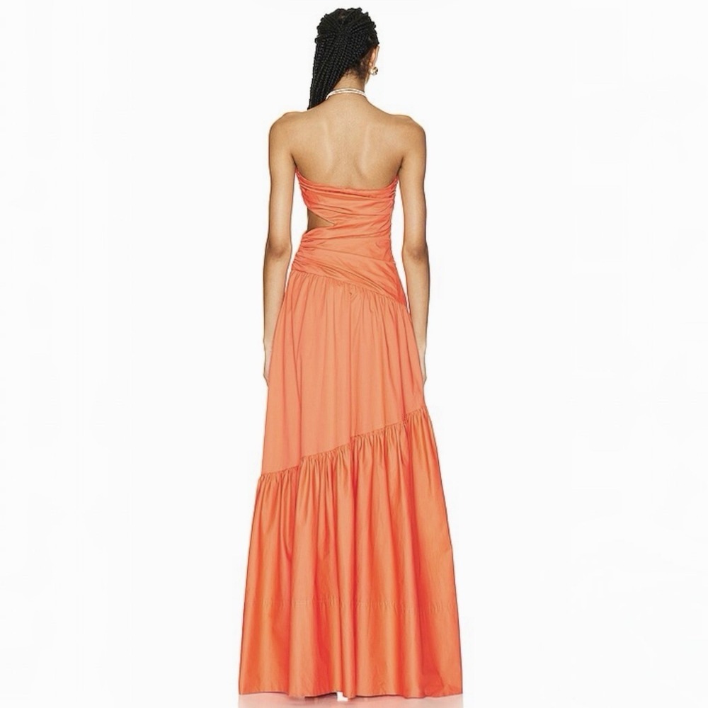 $595 ALC Coral Lark Strapless Cutout Ruched Maxi Dress Size 6 - Picture 2 of 16